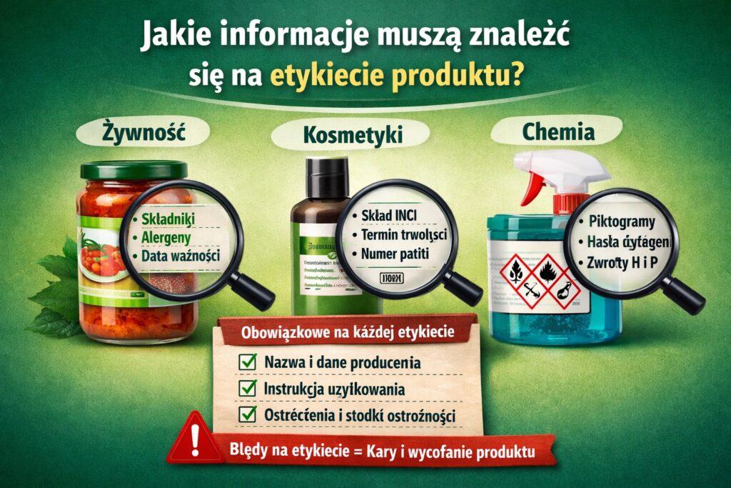 Jakie informacje muszą znaleźć się na etykiecie produktu?